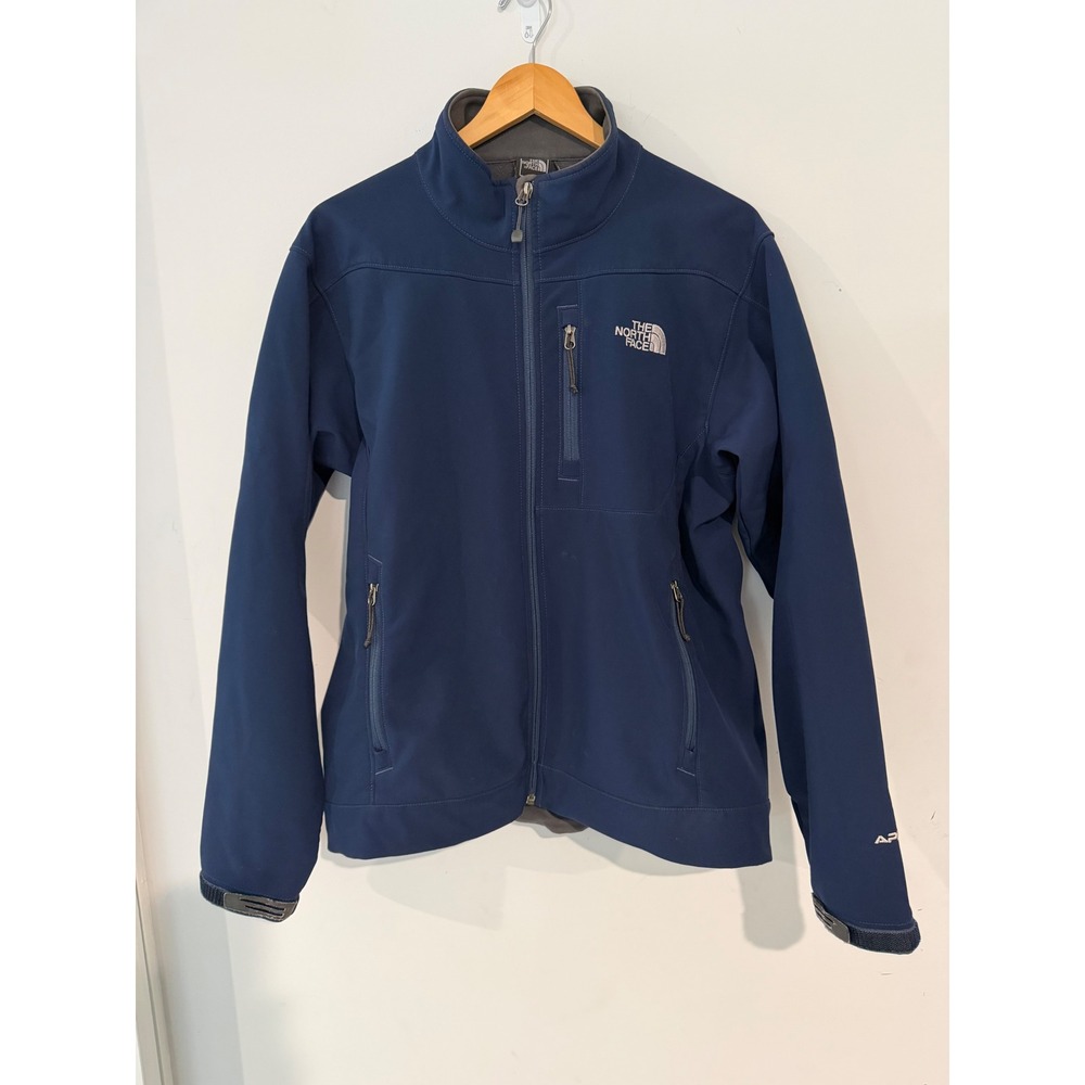 The North Face Mens Apex Bionic Softshell Jacket Navy Blue Full Zip Medium